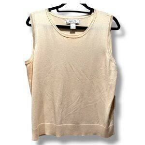 Judith Hart Collection Silk Blend Sleeveless Sweater Tank Top - Size Large